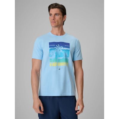 T-shirt regular z nadrukiem męski 4F 4FRSS26TTSHM4291-34S