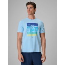 T-shirt regular z nadrukiem męski 4F 4FRSS26TTSHM4291-34S