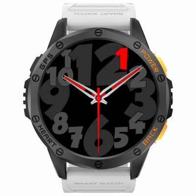 3. Smartwatch Męski GRAVITY GPS GT24-2 Czarny Pasek Silikonowy + Biały Pasek Silikonowy