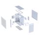 42. Obudowa Asus PRIME AP303 TG WHITE