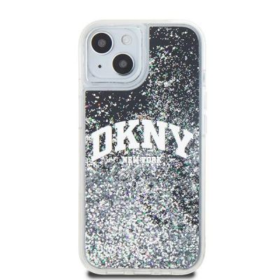 3. Etui DKNY Liquid Glitter Big Logo na iPhone 15 Plus / 14 Plus - czarne