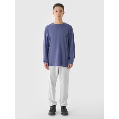 3. Longsleeve oversize z nadrukiem męski 4F 4FRAW24TLONM507-32S