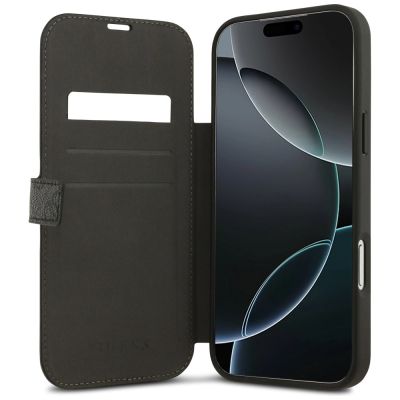 6. Etui Guess Book 4G Metal Logo na iPhone 17 Pro Max - czarne