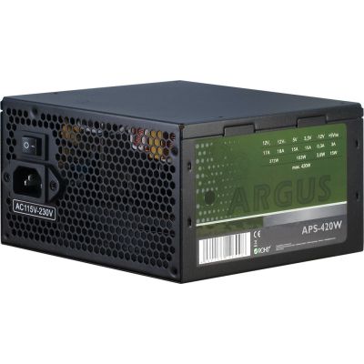 Zasilacz Inter-Tech Argus APS - 420 W - 115 - 230 V - 47 - 63 Hz - +12V1,+12V2,+3,3V,+5V,+5Vsb,-12V - Aktywny - 103 W