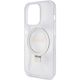 6. Etui Guess Ring Stand Script Glitter MagSafe na iPhone 15 Pro - przezroczyste
