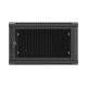 26. Szafa instalacyjna rack wisząca 19" 6U 600x600 czarna drzwi perforowane Lanberg (flat pack)