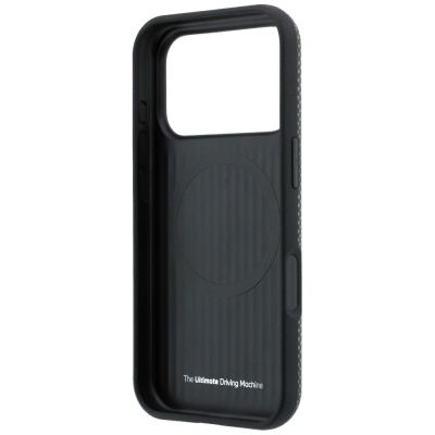 7. Etui BMW M Quadrille Kevlar Metal Logo MagSafe na iPhone 17 Pro Max / 18 Pro Max - szare