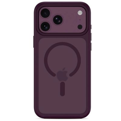 3. Etui Tech-Protect Magmat Magsafe CC na iPhone 18 Pro / 17 Pro - burgundowe matowe