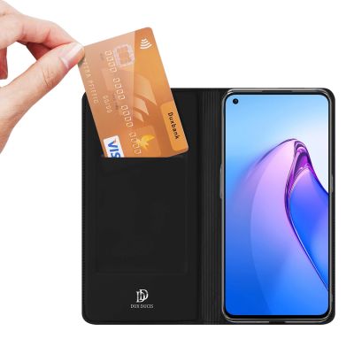 2. Dux Ducis Skin Pro etui Oppo Reno 8 pokrowiec z klapką portfel na kartę podstawka czarne