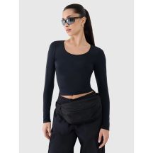 Longsleeve slim gładki damski 4F 4FRSS25TLONF511-20S