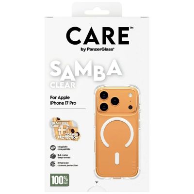 5. Etui CARE by PanzerGlass Fashionable Samba w. White MagSafe na iPhone 17 Pro - przezroczyste