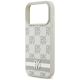 6. Etui DKNY Checkered with Printed Stripes na iPhone 17 Pro - beżowe