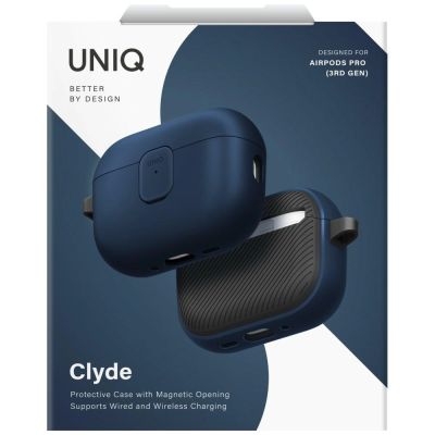 6. Etui UNIQ Clyde na AirPods Pro 3 gen - niebiesko-szare
