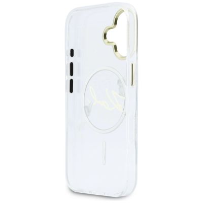 7. Etui Karl Lagerfeld IML Choupettes Karl  Script Logo MagSafe na iPhone 17 - przezroczyste
