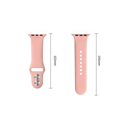 3. Pasek Tech-Protect Silicone na Apple Watch 44 / 45 / 46 / 49 mm - różowy
