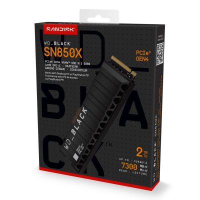 5. Dysk SSD WD Black SN850X WDS200T2XHE (2 TB ; M.2; PCIe NVMe 4.0 x4; heatsink)