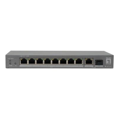 LevelOne PoE+Switch 8xGE PoE/1xGE/1xSFP 120W unmanag.Plastik