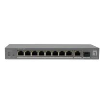 LevelOne PoE+Switch 8xGE PoE/1xGE/1xSFP 120W unmanag.Plastik