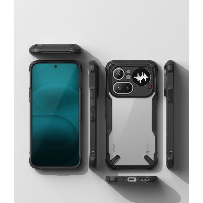 5. Etui Ringke Fusion X na Nothing Phone 4A Pro - przezroczysto-czarne