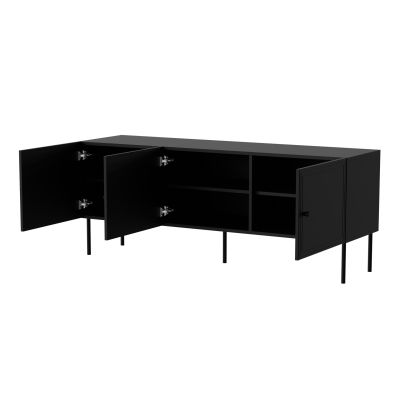 2. Szafka RTV 3D PALAZZO BIS 151x40x60 czarny mat