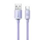 2. Baseus Crystal Shine Series kabel przewód USB do szybkiego ładowania i transferu danych USB Typ A - USB Typ C 100W 2m fioletowy (CAJY000505)