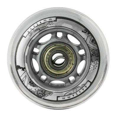 8. PU 64x24 82A PRZEZROCZYSTE (4 szt.) + ABEC-7 (8 szt.) ZESTAW NILS EXTREME