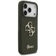 4. Etui Guess Silicone Big 4G Script na iPhone 17 Pro - zielone