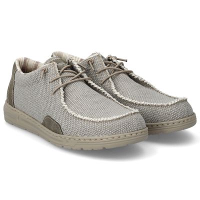 5. Półbuty męskie sznurowane mokasyny szare Rieker  08600-63