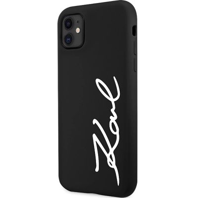 2. Etui Karl Lagerfeld Silicone Signature na iPhone 11 / Xr - czarne