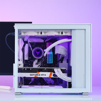 28. Obudowa Jonsbo D41 Screen ATX, Szkło Hartowane - czarna