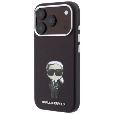 3. Etui Karl Lagerfeld Smooth Ikonik Sketch MagSafe do iPhone 18 Pro / 17 Pro - burgundowe