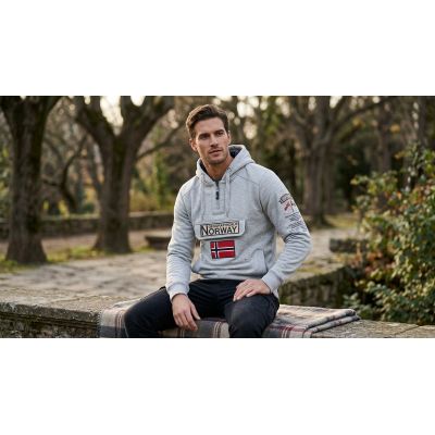 7. Bluza męska Geographical Norway GYMCLASS BGREY DB GTX  MEN 054 (WW2844H/GN-BLENDED GREY)
