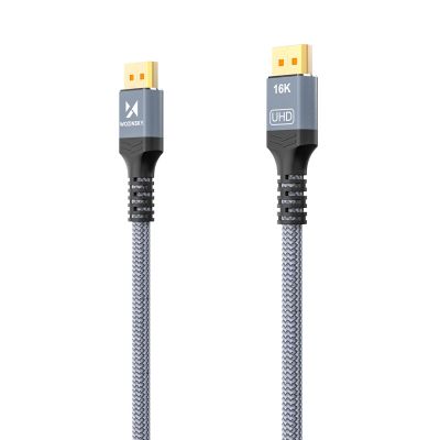 5. Kabel Wozinsky WPS-16AYL3S DisplayPort 2.1 Certyfikowany VESA 80 Gb/s 16K@60Hz 8K@120Hz 4K@240Hz HDR HDCP DSC 3m - czarny