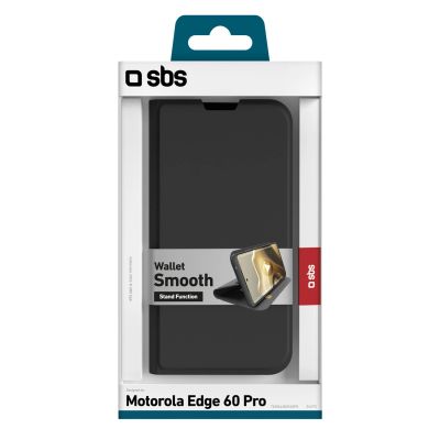 2. Etui SBS Wallet Smooth na Motorola Edge 60 Pro z klapką - czarne