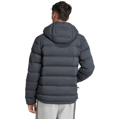 9. Kurtka męska adidas Helionic Climawarm Stretch Hooded Down czarna JN2114