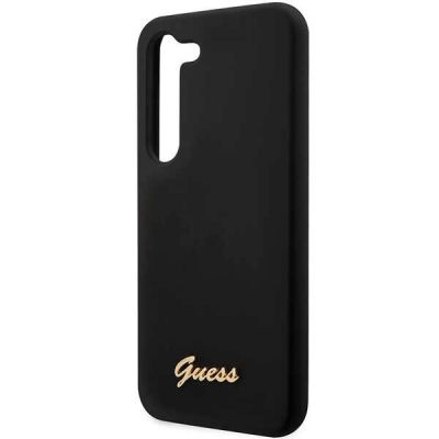 6. Etui Guess Silicone Vintage Gold Logo na Samsung Galaxy S23+ - czarne