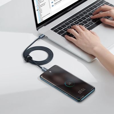 9. Kabel Baseus CAJY000601 USB-C - USB-C PD 100W 5A 480Mb/s 1,2m - czarny