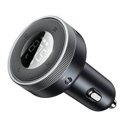 6. Baseus Enjoy transmiter FM ładowarka samochodowa LED 2x USB / 3,5mm jack bezprzewodowy odtwarzacz MP3 Bluetooth 5.0 3.4A czarny (CCLH-01)