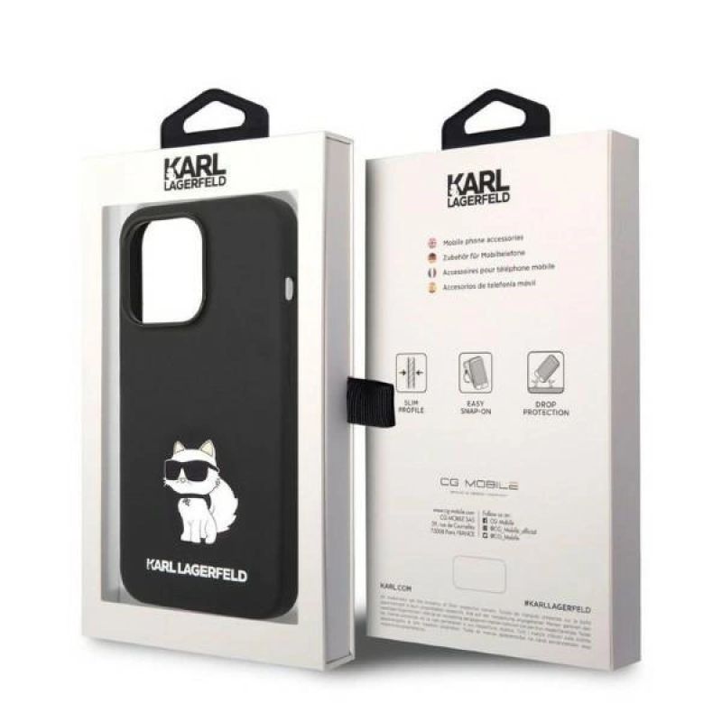 8. Etui Karl Lagerfeld Silicone Choupette na iPhone 14 Pro Max - czarne