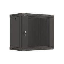 LANBERG SZAFA INSTALACYJNA RACK WISZĄCA 19" 9U 540X350 CZARNA DRZWI PRZESZKLONE (FLAT PACK)
