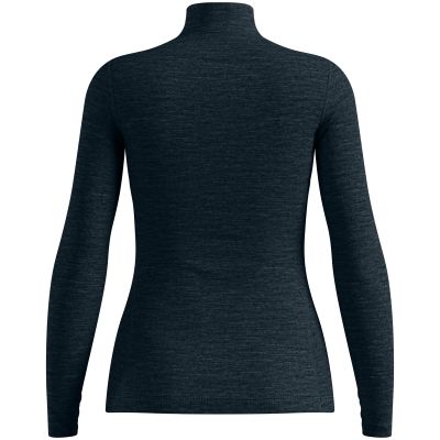 4. Bluza termoaktywna damska Odlo Merino 200 BL Top Turtle Neck LS Half Zip - dark sapphire rozmiar: m