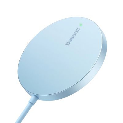 7. Baseus Simple Mini3 ładowarka magnetyczna MagSafe Qi 15W niebieska