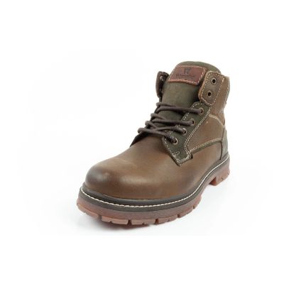 3. Wrangler Allan Mid buty męskie sztyblety trzewiki eleganckie skórzane zielone brązowe