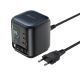 Ładowarka biurkowa Acefast Z10 GaN 100 W 3xUSB ze zwijanym kablem USB-C i wyświetlaczem TFT - czarna