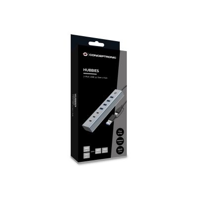 5. Conceptronic HUBBIES20G huby i koncentratory USB 3.2 Gen 1 (3.1 Gen 1) Type-C 5000 Mbit/s Szary