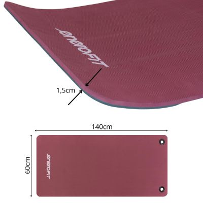 13. MATA FITNESS KLUBOWA Z OTWORAMI 140x60x1.5CM ENERO FIT