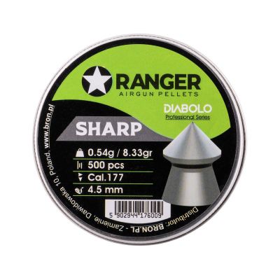 5. Śrut 4,5 mm RANGER Diabolo Professional Sharp szpic 500 szt. 0,54 g
