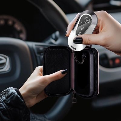 7. Etui na kluczyki samochodowe Tech-Protect KLR300 blokujące RFID - różowe