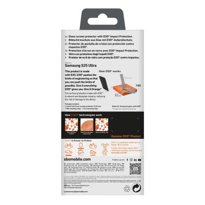 4. Szkło hartowane SBS Tempered Glass D3O z ramką do Samsung Galaxy S25 Ultra