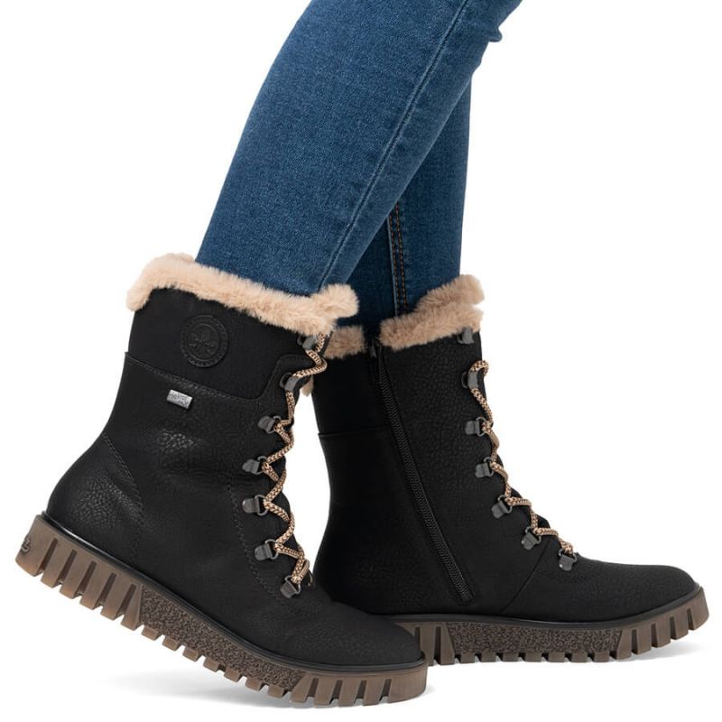 10. Botki z futerkiem Rieker W Y3424-00 RKR745